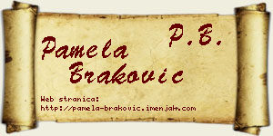 Pamela Braković vizit kartica